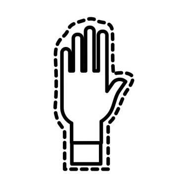 kauçuk eldiven çizgisi tarzı simgesi