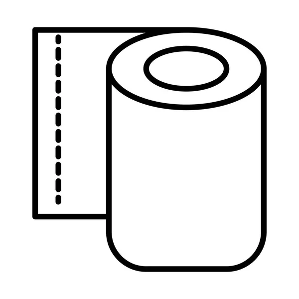 Papel higiénico rollo línea estilo icono — Archivo Imágenes Vectoriales