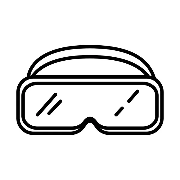 Bril bescherming accessoire lijn stijl pictogram — Stockvector