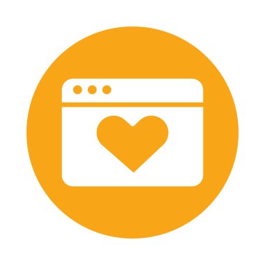 şablon web sayfası kalp bloğu biçim simgesi