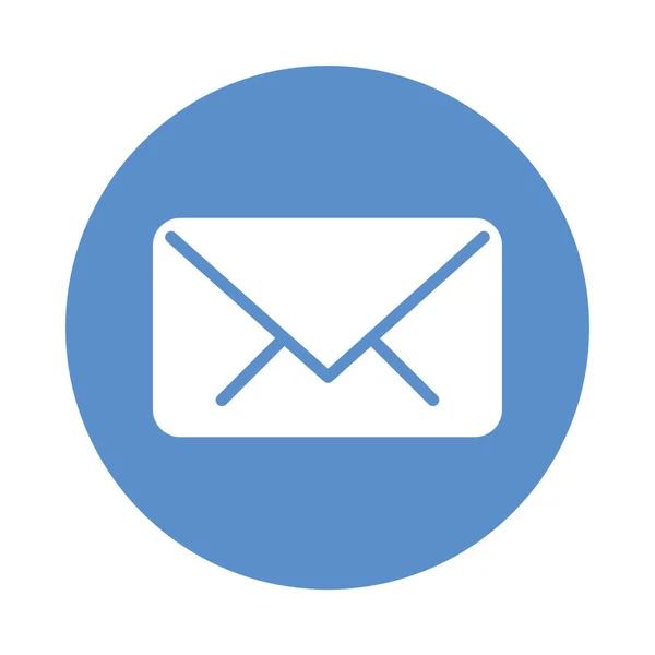 Umschlag Mail Block Stil-Symbol — Stockvektor