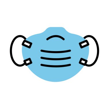 tıbbi maske koruma aksesuar satırı yarı renk simgesi