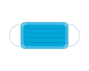 mavi tıbbi maske koruma aksesuar simgesi