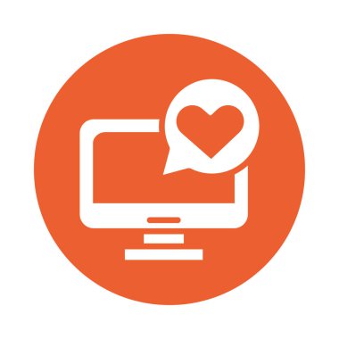 konuşma bloğu biçiminde kalbi olan masaüstü