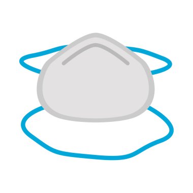 Gri tıbbi maske koruma aksesuar simgesi