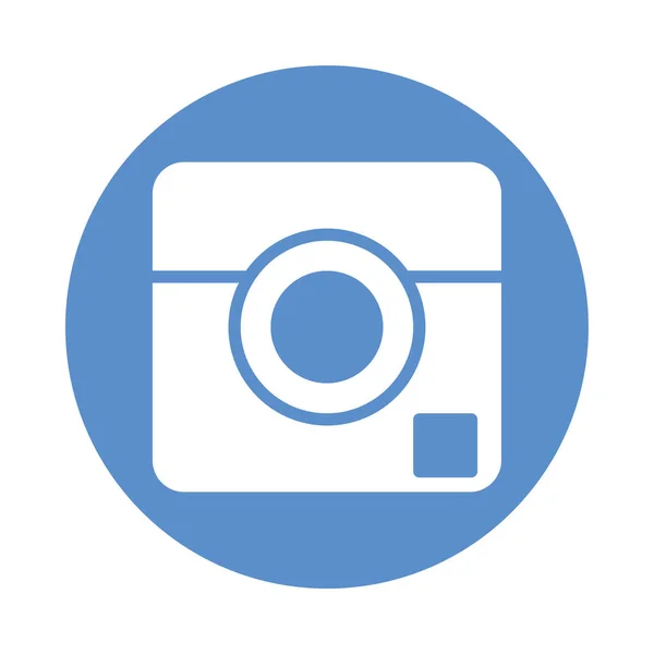 Camera photographic block style icon — Stock Vector