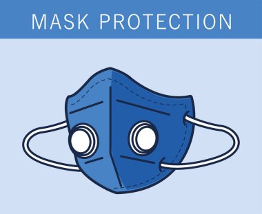 Filtreli mavi tıbbi maske koruması