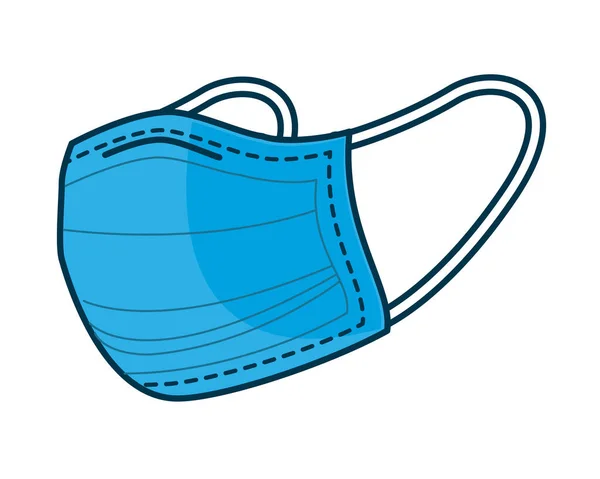 Modrá ikona ochrany lékařské masky — Stockový vektor