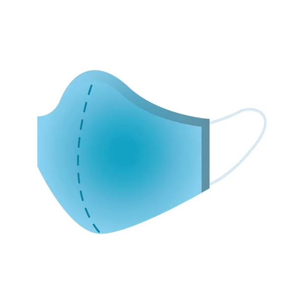 Modrá ikona ochrany lékařské masky — Stockový vektor