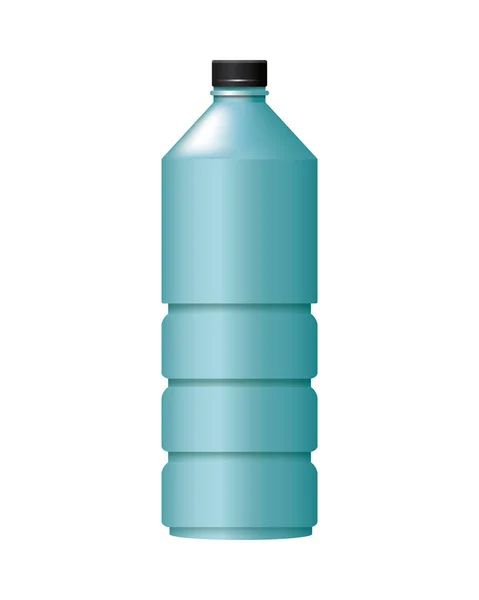 Bottle product with metalic blue color — Stock Vector