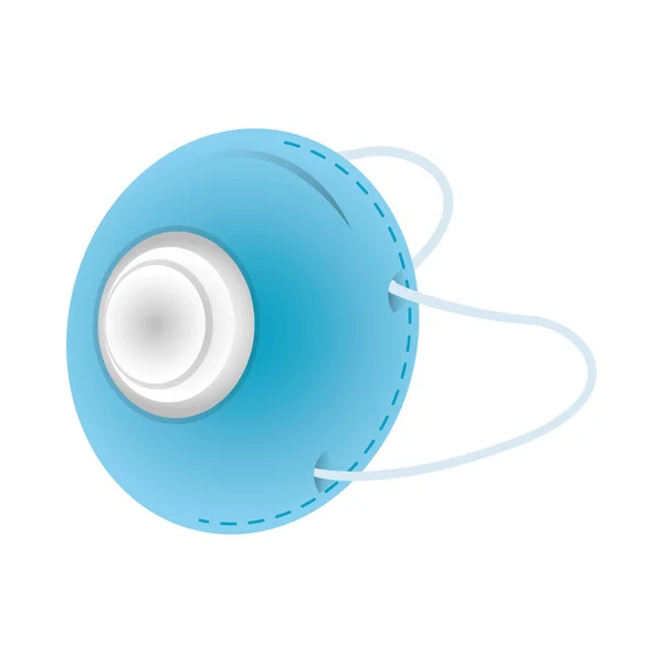 Modrá lékařská maska ochrana příslušenství s filtrem — Stockový vektor