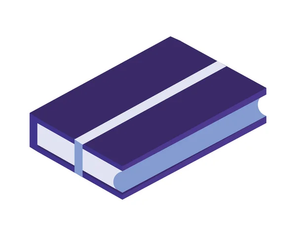 Text book library isometric icon — Stock Vector