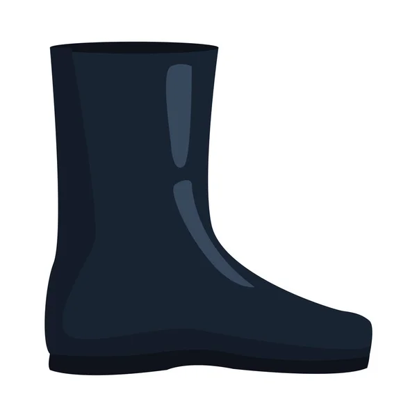 Rubber boots accessory isolated icon — Stock Vector