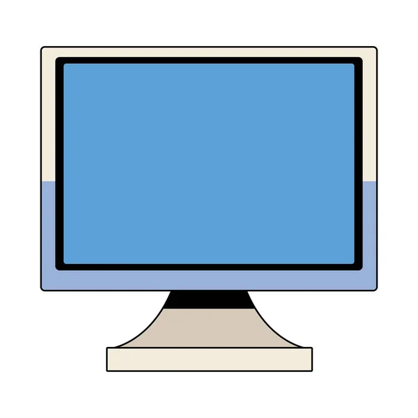 Desktop computer display isolated icon — Stock Vector
