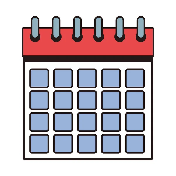 Calendario promemoria data icona isolata — Vettoriale Stock