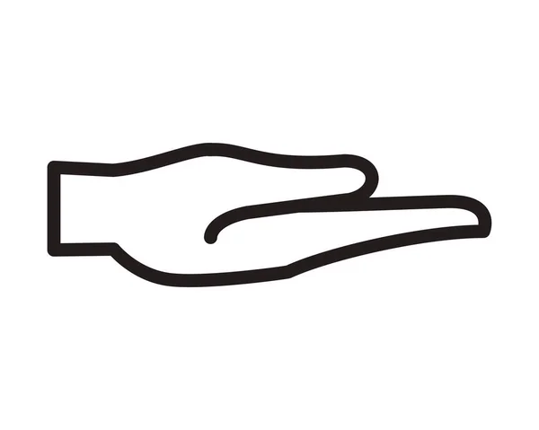 Hand mens ontvangen geïsoleerd pictogram — Stockvector