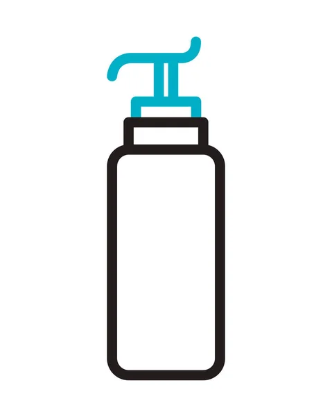 Línea de botella de jabón antibacteriano icono — Vector de stock