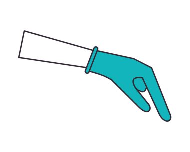 Kauçuk eldivenli el tıbbi koruma aksesuarı