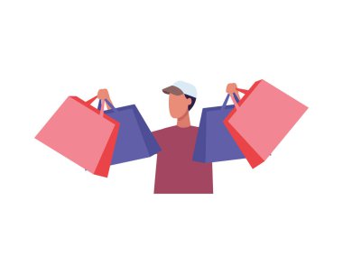 Genç adam moda karakteri.