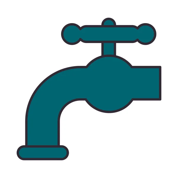 Tap faucet water isolated icon — Stock Vector