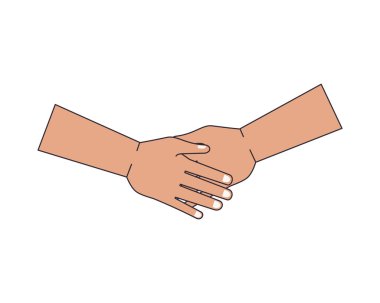 Yapılan el sıkışması izole edilmiş simge dela