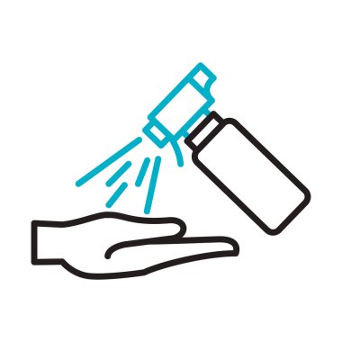 Sprey şişeli el tıbbi ürün tarzı