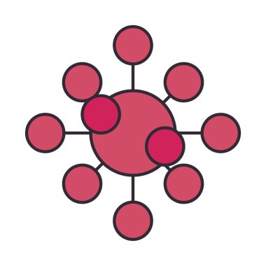 covid19 virüs parçacık izole simgesi