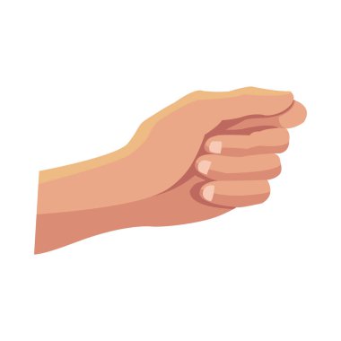 İnsan eliyle izole edilmiş simgeyi tutuyor