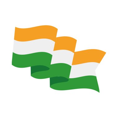 Hindistan bayrağı izole edilmiş simgesi
