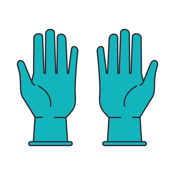 Καουτσούκ γάντια γραμμή στυλ εικονίδιο — Διανυσματικό Αρχείο