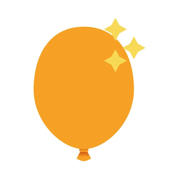 Icona galleggiante dell'elio del palloncino arancione — Vettoriale Stock
