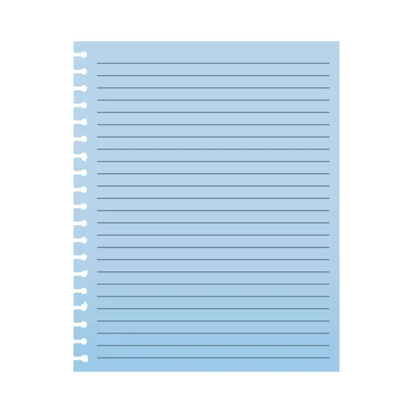 Kağıt sayfa nota simgesi izole edildi — Stok Vektör