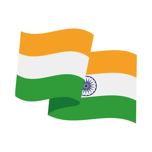 Изолированная икона флага Индии — стоковый вектор