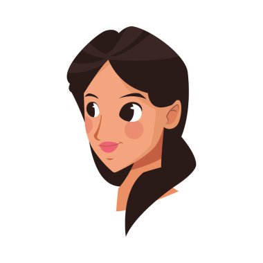 Genç kadın baş avatar karakteri