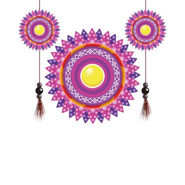 Etnik mandalas indu stili asılı