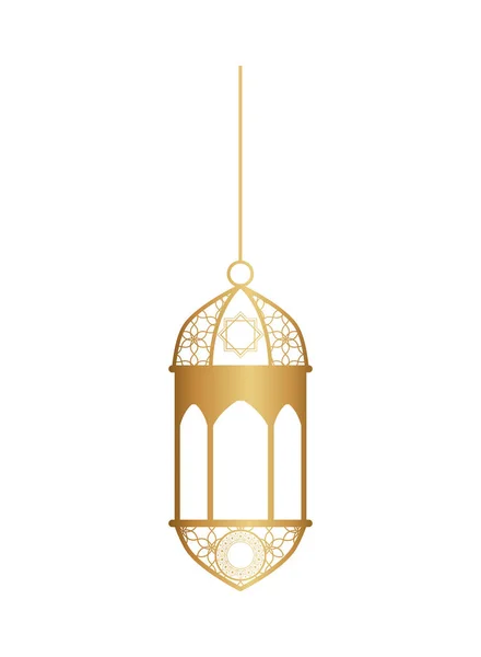 Ramadan kareem lampe golden hängend — Stockvektor
