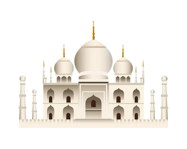Taj mahal ikona świątyni meczetu — Wektor stockowy
