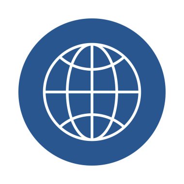 küre gezegen tarayıcı izole simgesi