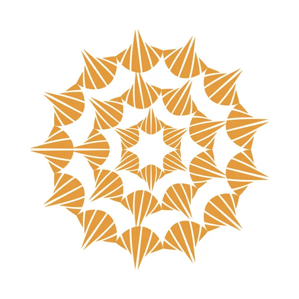 Icono de estilo indu mandala dorado — Archivo Imágenes Vectoriales
