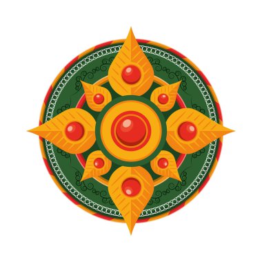 Etnik mandala indu tarzı simge