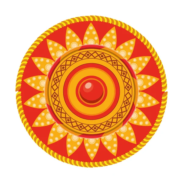 Etniczna ikona stylu indu mandali — Wektor stockowy