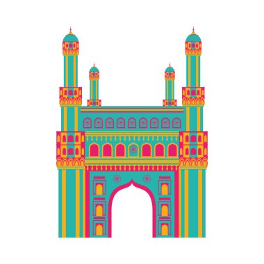 Hint kuleleri ve çerçeve tapınağı yapı simgesi