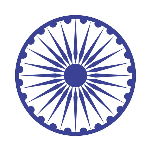 Chakra Ashoka hindu dekorationsikon — Stock vektor