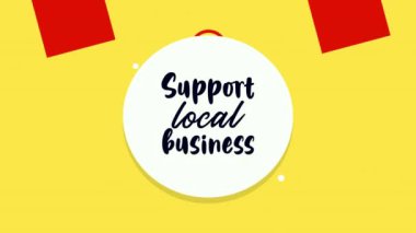 alışveriş torbaları ile yerel iş harflerini destekle