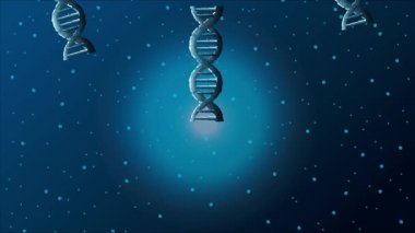 DNA molekülleri poster bilimi animasyonu