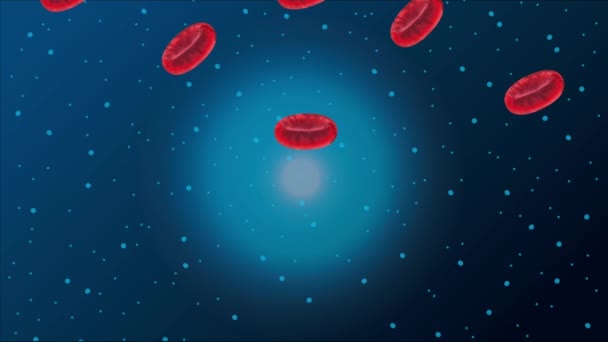 Blood fluid molecules poster background — Stock Video