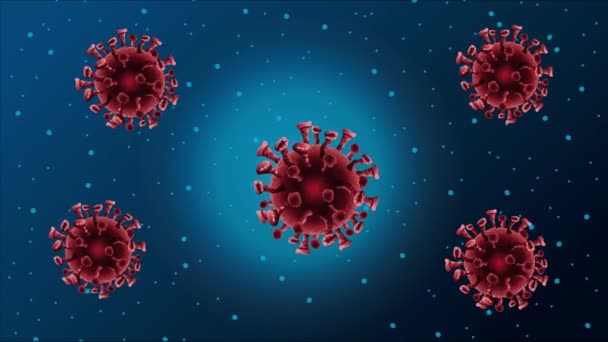 Covid19 pandemické částice vzor animovaný — Stock video