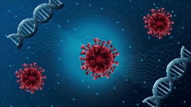 covid19 salgın parçacık deseni DNA molekülleri canlandırıldı