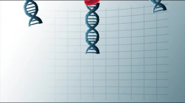 DNA molekülleri ve kan posteri bilimi animasyonu