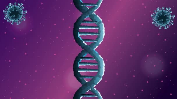 코비 디 부아르 19 dna 분자가 살아 있는 전염병 입자 패턴 — 비디오